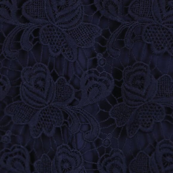 Banana Republic Women's Medium Blue V-Neck Lace Double Layer Tank Top - Picture 5 of 7